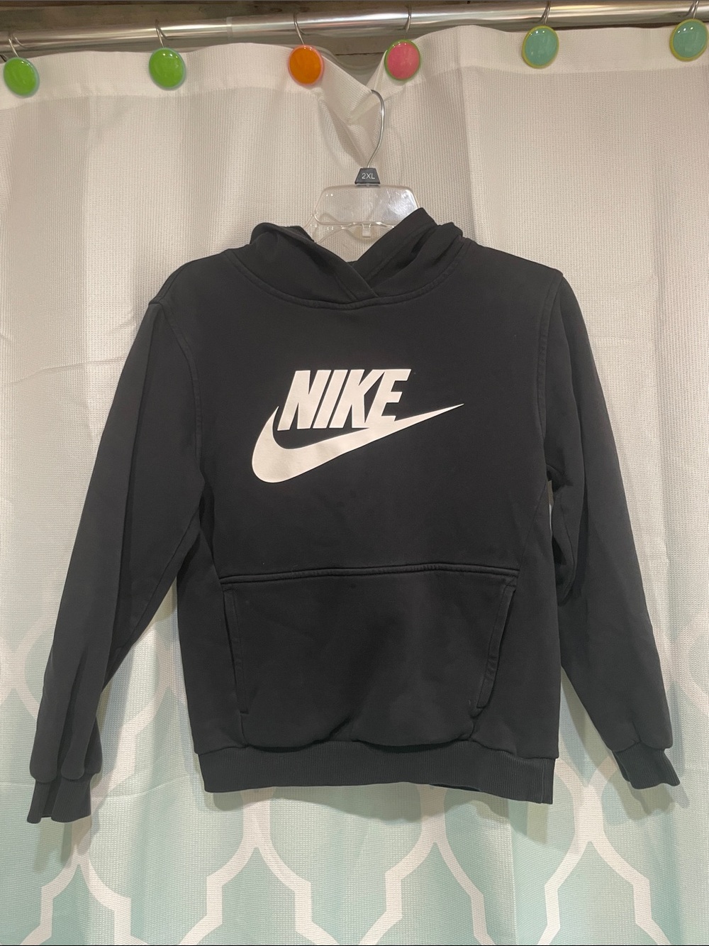 Nike Black Pullover Hoodie with White Swoosh